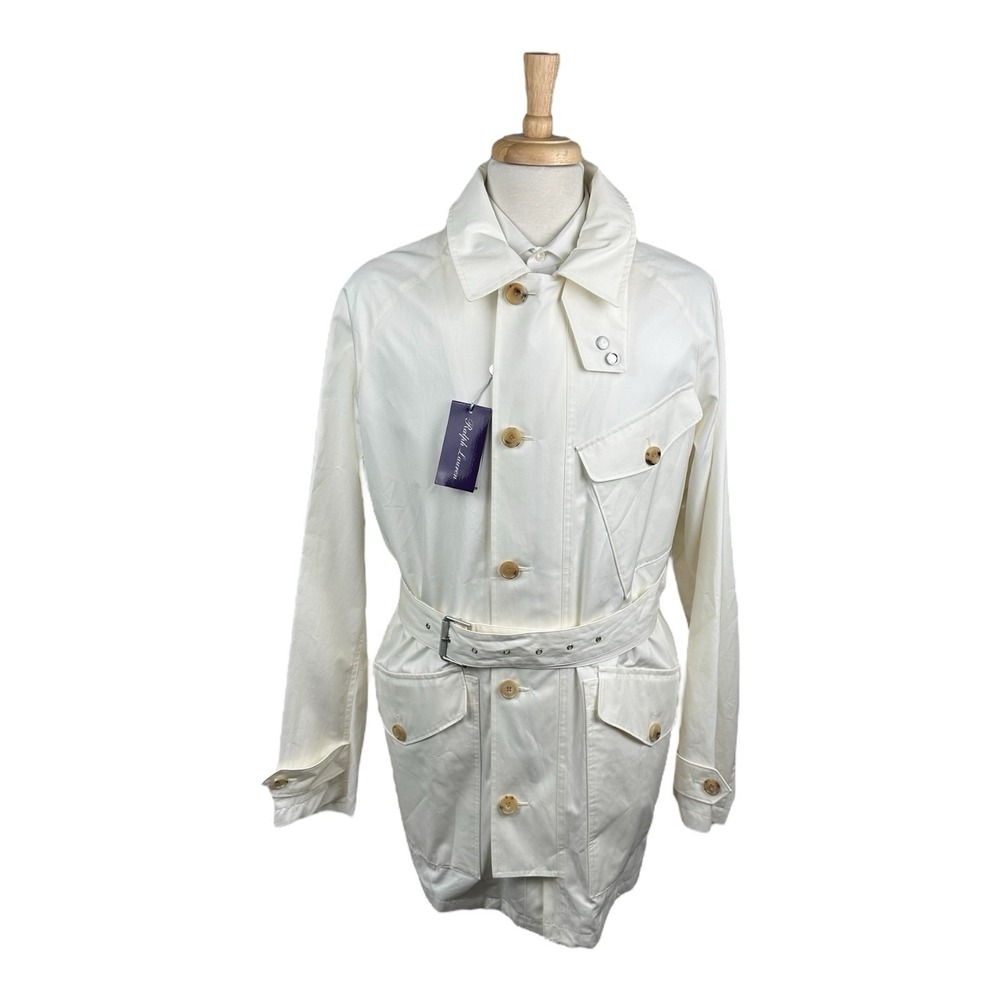 Purple Label Ralph Lauren Belted Jacket Rain Trench Coat‎ Waterproof Gentleman M